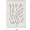 imageKate and Laurel Sylvie Abstract Coral Coastal Beige Framed Canvas Wall Art by The Creative Bunch Studio 23x33 White Simple Modern Abstract Plant Wall Dcor Art
