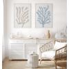 imageKate and Laurel Sylvie Abstract Coral Coastal Beige Framed Canvas Wall Art by The Creative Bunch Studio 23x33 White Simple Modern Abstract Plant Wall Dcor Art