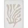 imageKate and Laurel Sylvie Abstract Coral Coastal Beige Framed Canvas Wall Art by The Creative Bunch Studio 23x33 White Simple Modern Abstract Plant Wall Dcor Art