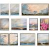 imageKate and Laurel Sylvie Atlantic Sunset Framed Canvas Wall Art by Mary Sparrow 18x24 Gold Beach Landscape Coastal Sunset Art for WallWhite