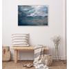 imageKate and Laurel Sylvie Beaded Shades of Blue Vintage Framed Canvas Wall Art by Mackenzie Nelson 33x23 Beaded White Abstract Ocean Waves Art for Wall