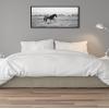 imageKate and Laurel Sylvie Beaded Ursa No 1 Black and White Vintage Framed Canvas Wall Art by Crystal Lynn Collins 40x18 Beaded Black Grayscale Horse Portrait Art for Wall