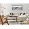 imageKate and Laurel Sylvie Beaded Ursa No 1 Black and White Vintage Framed Canvas Wall Art by Crystal Lynn Collins 40x18 Beaded Black Grayscale Horse Portrait Art for Wall