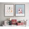 imageKate and Laurel Sylvie Christmas Pink House Framed Canvas Wall Art by Maja Tomljanovic 18x24 Gray Holiday Inspired Art