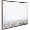 imageKate and Laurel Sylvie Foggy Cityscape Framed Canvas Wall Art by Alicia Abla 28x38 Gray Modern Oversized Art for WallGray