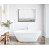 imageKate and Laurel Sylvie Foggy Cityscape Framed Canvas Wall Art by Alicia Abla 28x38 Gray Modern Oversized Art for WallGray