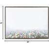 imageKate and Laurel Sylvie Foggy Cityscape Framed Canvas Wall Art by Alicia Abla 28x38 Gray Modern Oversized Art for WallGray