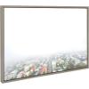imageKate and Laurel Sylvie Foggy Cityscape Framed Canvas Wall Art by Alicia Abla 28x38 Gray Modern Oversized Art for WallGray