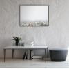 imageKate and Laurel Sylvie Foggy Cityscape Framed Canvas Wall Art by Alicia Abla 28x38 Gray Modern Oversized Art for WallGray