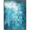 imageKate and Laurel Sylvie La Jolla Beach 7 Framed Canvas Wall Art by Rachel Dowd 28x38 Gray Relaxing Coastal Art for WallGrey