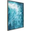 imageKate and Laurel Sylvie La Jolla Beach 7 Framed Canvas Wall Art by Rachel Dowd 28x38 Gray Relaxing Coastal Art for WallGrey