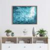 imageKate and Laurel Sylvie La Jolla Beach 7 Framed Canvas Wall Art by Rachel Dowd 28x38 Gray Relaxing Coastal Art for WallGrey