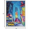 imageKate and Laurel Sylvie New York Time Square Study No 4 Framed Canvas Wall Art by Rachel Christopoulos 18x24 White Modern Travel Art for Walls