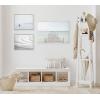 imageKate and Laurel Sylvie Ocean Beach San Francisco Whale Tail in the Mist and Wooden Pier on The Beach Framed Canvas Wall Art Set by Various Artists Set of 3 16x20 and 23x33 White Coastal Art Set