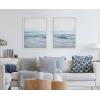 imageKate and Laurel Sylvie Ocean Swim Left and Right Framed Canvas Wall Art Set by Stephanie Klatt 2 Piece Set 18x24 White Coastal Ocean Natural Wall Dcor Art Set