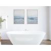 imageKate and Laurel Sylvie Ocean Swim Left and Right Framed Canvas Wall Art Set by Stephanie Klatt 2 Piece Set 18x24 White Coastal Ocean Natural Wall Dcor Art Set