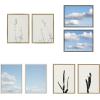 imageKate and Laurel Sylvie Ocean Swim Left and Right Framed Canvas Wall Art Set by Stephanie Klatt 2 Piece Set 18x24 White Coastal Ocean Natural Wall Dcor Art Set