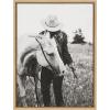 imageKate and Laurel Sylvie Photo Silver Horse Framed Canvas Wall Art by The Whiskey Ginger 18x24 Natural Western Photography Art for Wall