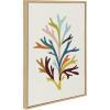 imageKate and Laurel Sylvie Sea Plant Found and Ocean Treasures Linen Canvas Wall Art Set by Alicia Schultz Set of 3 two 16x20 and one 23x33 Natural Finish Frames Decorative Multicolored Nature Art for