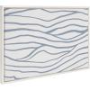 imageKate and Laurel Sylvie Simple Elegant Coastal Waves Framed Canvas Wall Art by The Creative Bunch Studio 28x38 White Colorful Abstract Beach Ocean Art Print for Home Wall DecorWhite