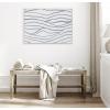 imageKate and Laurel Sylvie Simple Elegant Coastal Waves Framed Canvas Wall Art by The Creative Bunch Studio 28x38 White Colorful Abstract Beach Ocean Art Print for Home Wall DecorWhite