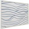 imageKate and Laurel Sylvie Simple Elegant Coastal Waves Framed Canvas Wall Art by The Creative Bunch Studio 28x38 White Colorful Abstract Beach Ocean Art Print for Home Wall DecorWhite
