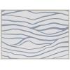 imageKate and Laurel Sylvie Simple Elegant Coastal Waves Framed Canvas Wall Art by The Creative Bunch Studio 28x38 White Colorful Abstract Beach Ocean Art Print for Home Wall DecorWhite