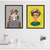 imageKate and Laurel Sylvie Sun Flock Framed Canvas Wall Art by Rachel Lee of My Dream Wall 18x24 Natural Colorful Ocean and Dog Sunset ArtBlack