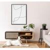 imageKate and Laurel Sylvie Sun Flock Framed Canvas Wall Art by Rachel Lee of My Dream Wall 18x24 Natural Colorful Ocean and Dog Sunset ArtBlack