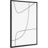 imageKate and Laurel Sylvie Sun Flock Framed Canvas Wall Art by Rachel Lee of My Dream Wall 18x24 Natural Colorful Ocean and Dog Sunset ArtBlack