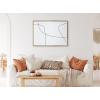 imageKate and Laurel Sylvie Sun Flock Framed Canvas Wall Art by Rachel Lee of My Dream Wall 18x24 Natural Colorful Ocean and Dog Sunset ArtGold