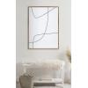 imageKate and Laurel Sylvie Sun Flock Framed Canvas Wall Art by Rachel Lee of My Dream Wall 18x24 Natural Colorful Ocean and Dog Sunset ArtGold