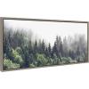 imageKate and Laurel Sylvie Sun Flock Framed Canvas Wall Art by Rachel Lee of My Dream Wall 18x24 Natural Colorful Ocean and Dog Sunset ArtGray
