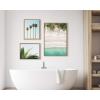 imageKate and Laurel Sylvie Tropical Beach Framed Canvas Wall Art Collection by Tai Prints and Amy Peterson 3 Piece Natural Coastal Art for WallNatural