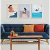 imageKate and Laurel x Maja Tomljanovic Collaboration Jump Framed Canvas Wall Art 18x24 White Colorful Coastal Art for Wall