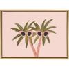 imageDesignOvation Sylvie Palm Trees and Sun Framed Canvas Wall Art by Kendra Dandy 18x24 Gold Coastal WallMounted Home Decor