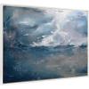 imageKate and Laurel Sylvie Beaded Shades of Blue Vintage Framed Canvas Wall Art by Mackenzie Nelson 33x23 Beaded White Abstract Ocean Waves Art for Wall