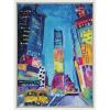 imageKate and Laurel Sylvie New York Time Square Study No 4 Framed Canvas Wall Art by Rachel Christopoulos 18x24 White Modern Travel Art for Walls