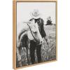 imageKate and Laurel Sylvie Photo Silver Horse Framed Canvas Wall Art by The Whiskey Ginger 18x24 Natural Western Photography Art for Wall