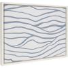 imageKate and Laurel Sylvie Simple Elegant Coastal Waves Framed Canvas Wall Art by The Creative Bunch Studio 28x38 White Colorful Abstract Beach Ocean Art Print for Home Wall DecorWhite