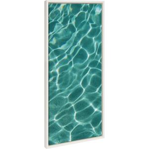 imageKate and Laurel Sylvie Pool Days Framed Canvas Wall Art by Rachel Bolgov 18x40 White Light Coastal Underwater Pool Days Wall Decor Artwork