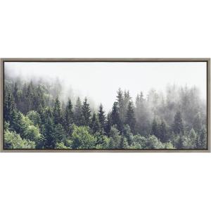 imageKate and Laurel Sylvie Sun Flock Framed Canvas Wall Art by Rachel Lee of My Dream Wall 18x24 Natural Colorful Ocean and Dog Sunset ArtGray