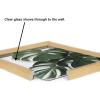 imageKate and Laurel Blake Monstera leaves Framed Printed Glass Wall Art by Amy Peterson Art Studio 18x24 Natural Decorative Nature Art for Wall