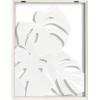 imageKate and Laurel Blake Monstera leaves Framed Printed Glass Wall Art by Amy Peterson Art Studio 18x24 Natural Decorative Nature Art for Wall