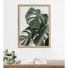 imageKate and Laurel Blake Monstera leaves Framed Printed Glass Wall Art by Amy Peterson Art Studio 18x24 Natural Decorative Nature Art for Wall