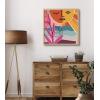 imageKate and Laurel Blake Peace by The Sea Framed Printed Acrylic Wall Art by Kate Aurelia Holloway 24x24 Natural Abstract Colorful Decor for Wall