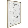 imageKate and Laurel Sylvie 871 Modern Circles Framed Canvas Linen Textured Wall Art by Teju Reval of SnazzyHues 28x38 Gold Decorative Geometric Abstract Art for Wall
