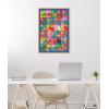 imageKate and Laurel Sylvie Animal Alphabet Framed Canvas Wall Art by Carrie Cantwell 23x33 Natural Colorful Cute Animal Nursery Art for Wall