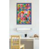 imageKate and Laurel Sylvie Animal Alphabet Framed Canvas Wall Art by Carrie Cantwell 23x33 Natural Colorful Cute Animal Nursery Art for Wall