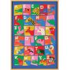 imageKate and Laurel Sylvie Animal Alphabet Framed Canvas Wall Art by Carrie Cantwell 23x33 Natural Colorful Cute Animal Nursery Art for Wall
